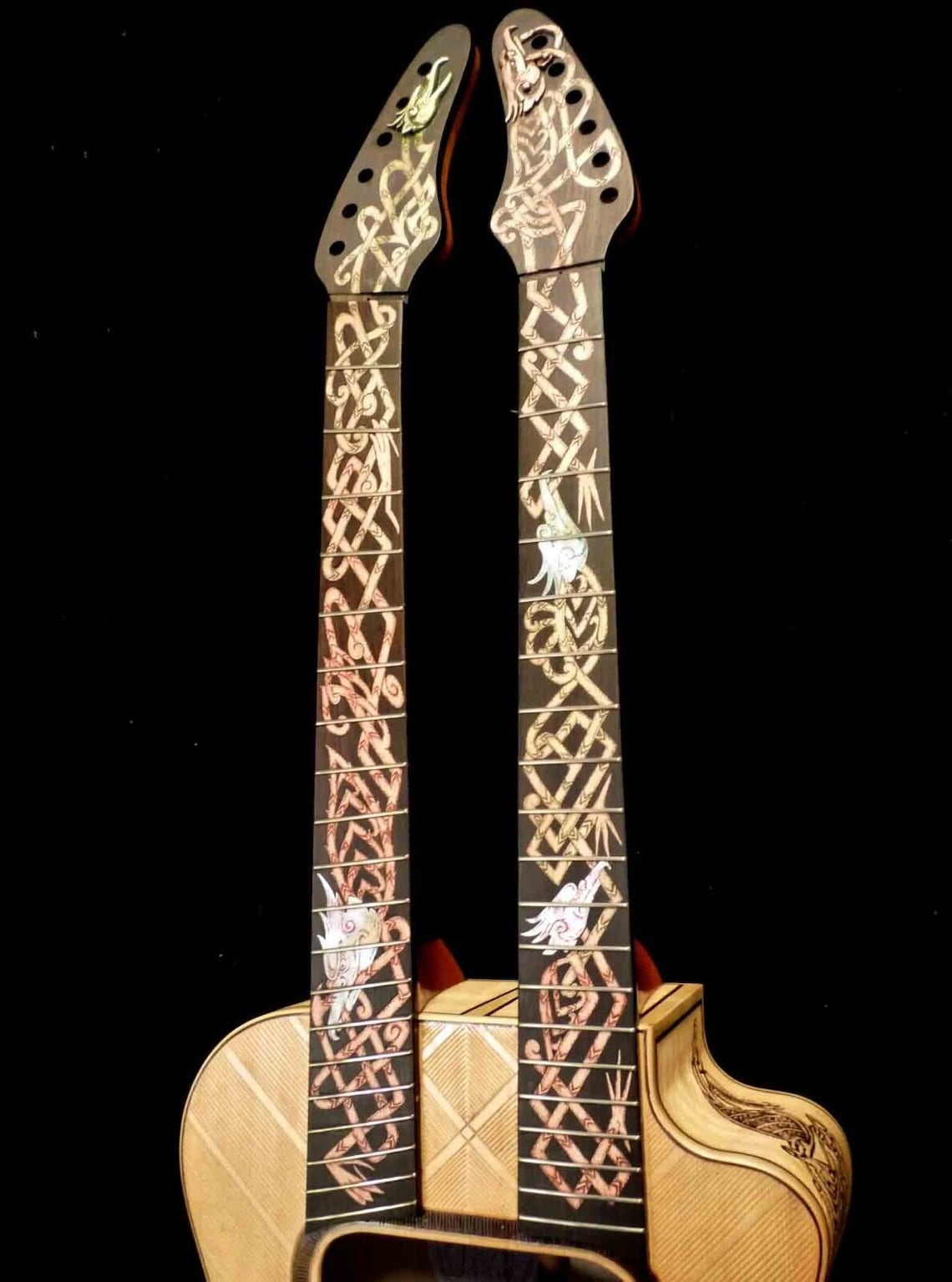 Blueberry Handmade Double Neck Acoustic Guitar Built to Order in Any ...