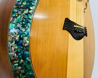 Handmade Acoustic Guitar: Floral Inlay, Paua Shell, Grand Concert