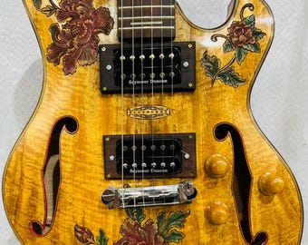 Blueberry Handmade Electric Guitar Double Cutaway with Sermour Duncan Pickups - Made to Order