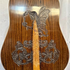 Acoustic Guitar Handmade by Blueberry, Dreadnought, 6 String wood,  Aquarius Guitar, Custom Handcrafted Wooden Guitar, Steel String Guitar