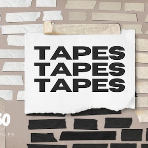 Premium Tape Pack | Digital Download Tape | Masking Tape | Washi Tape Cliparts | Digital Collage | Tape Texture | Transparent PNG Files