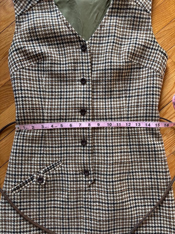 Vintage Pendleton Wool Houndstooth Shift Dress - image 8
