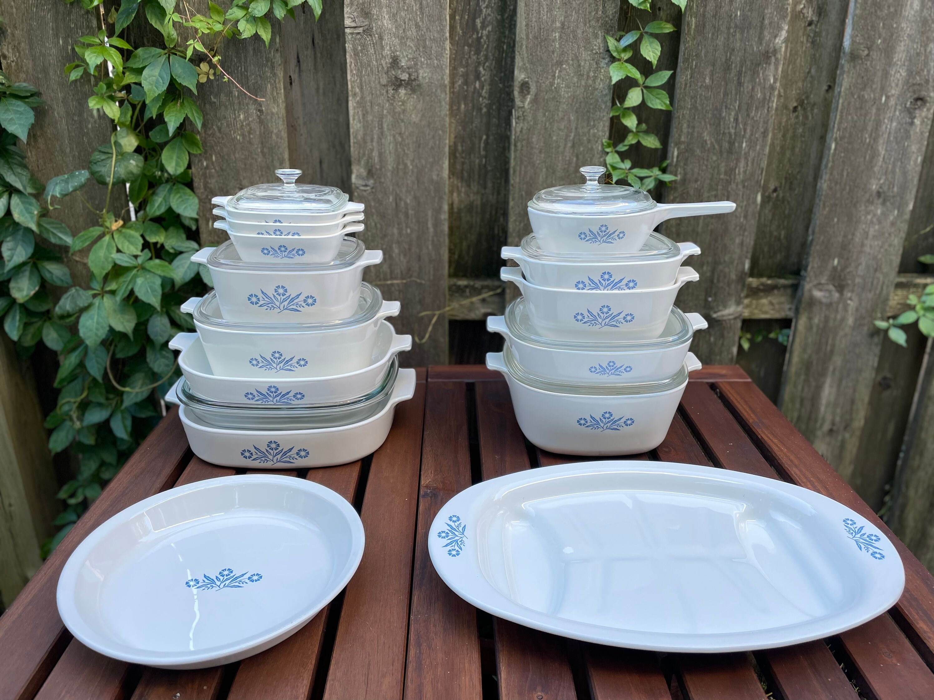 ヴィンテージ　コーニングウェア　パイレックス　セット コーニングウェア ブルー コーンフラワー ヴィンテージ 1950 年代 1960