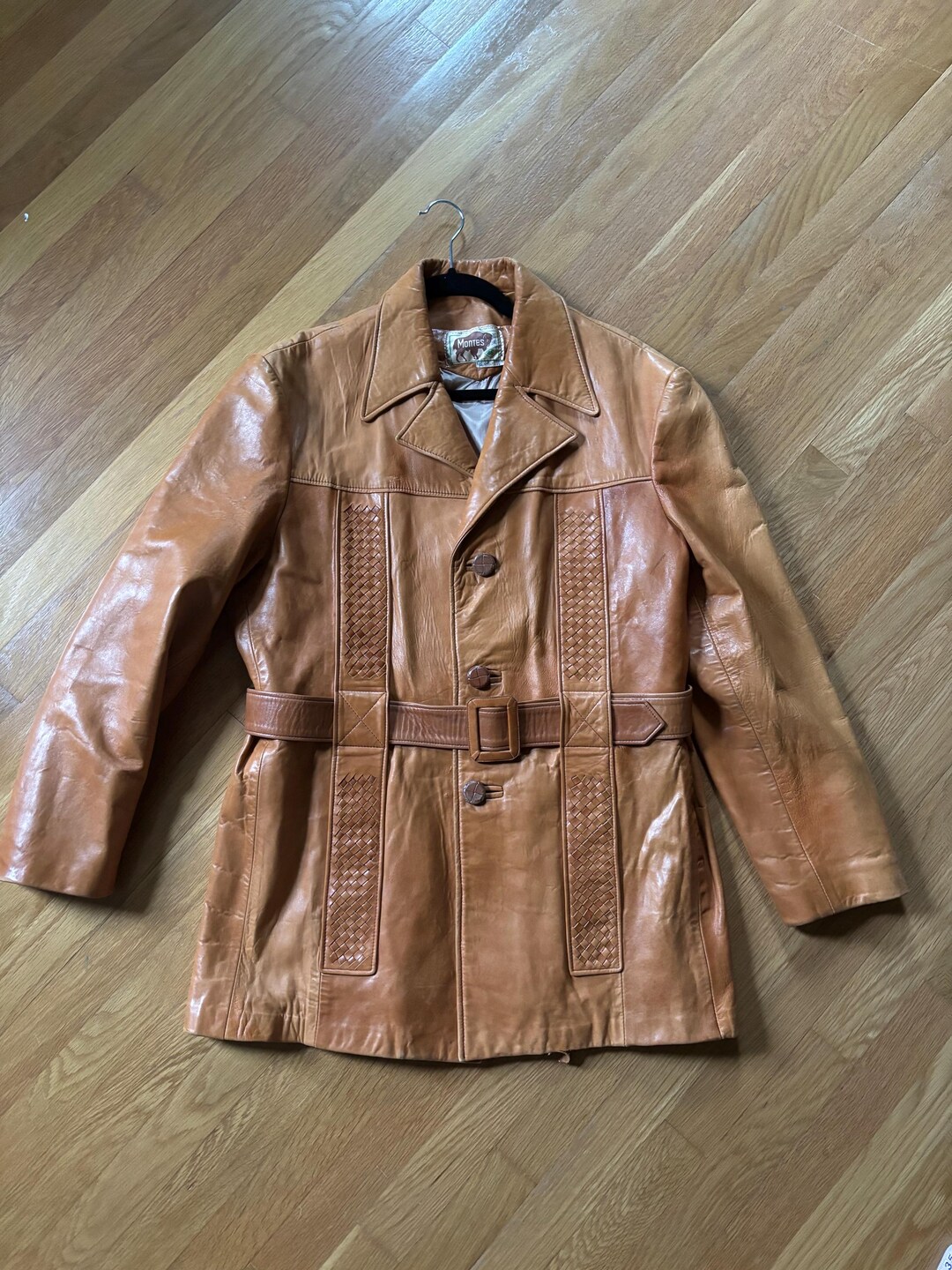 ジャケット・アウター 70s archive nappa leather jacket vintage Vintage 1970s Men's Monte's Leather Brown Jacket - Etsy