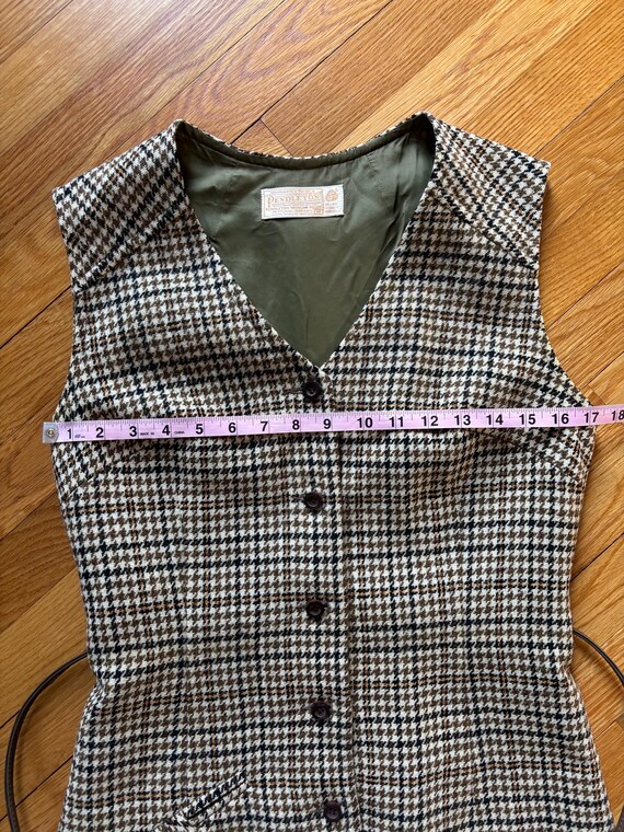 Vintage Pendleton Wool Houndstooth Shift Dress - image 6