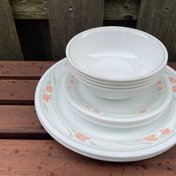 1980s Corelle Dinnerware Set Etsy