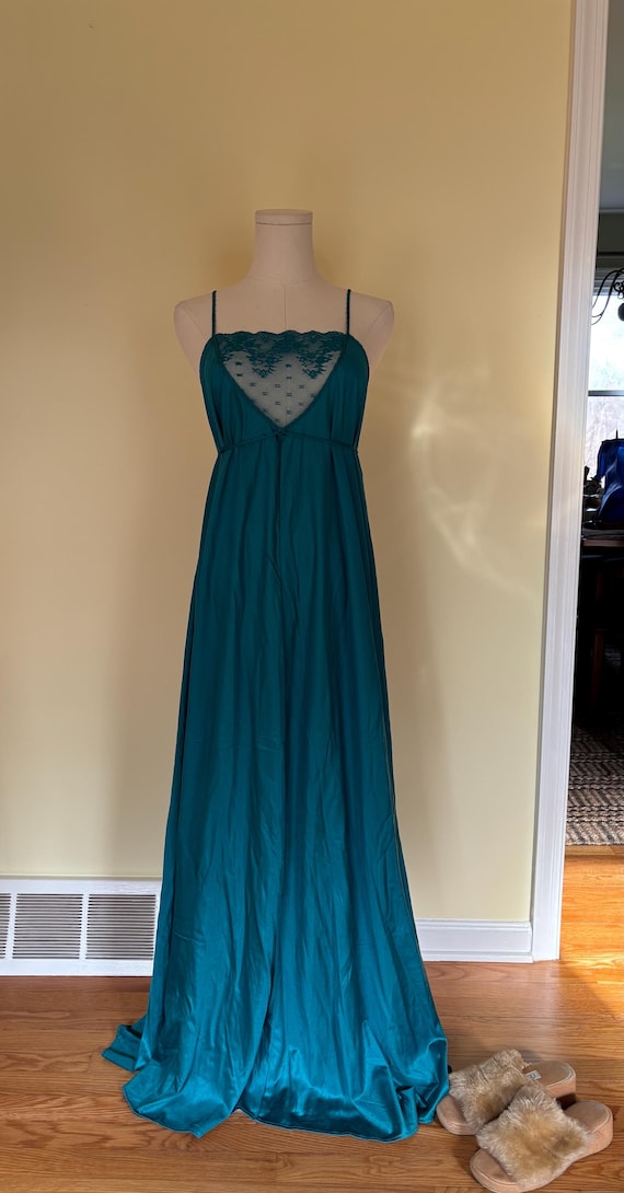 dark green lingerie dress Vintage Rene For Women