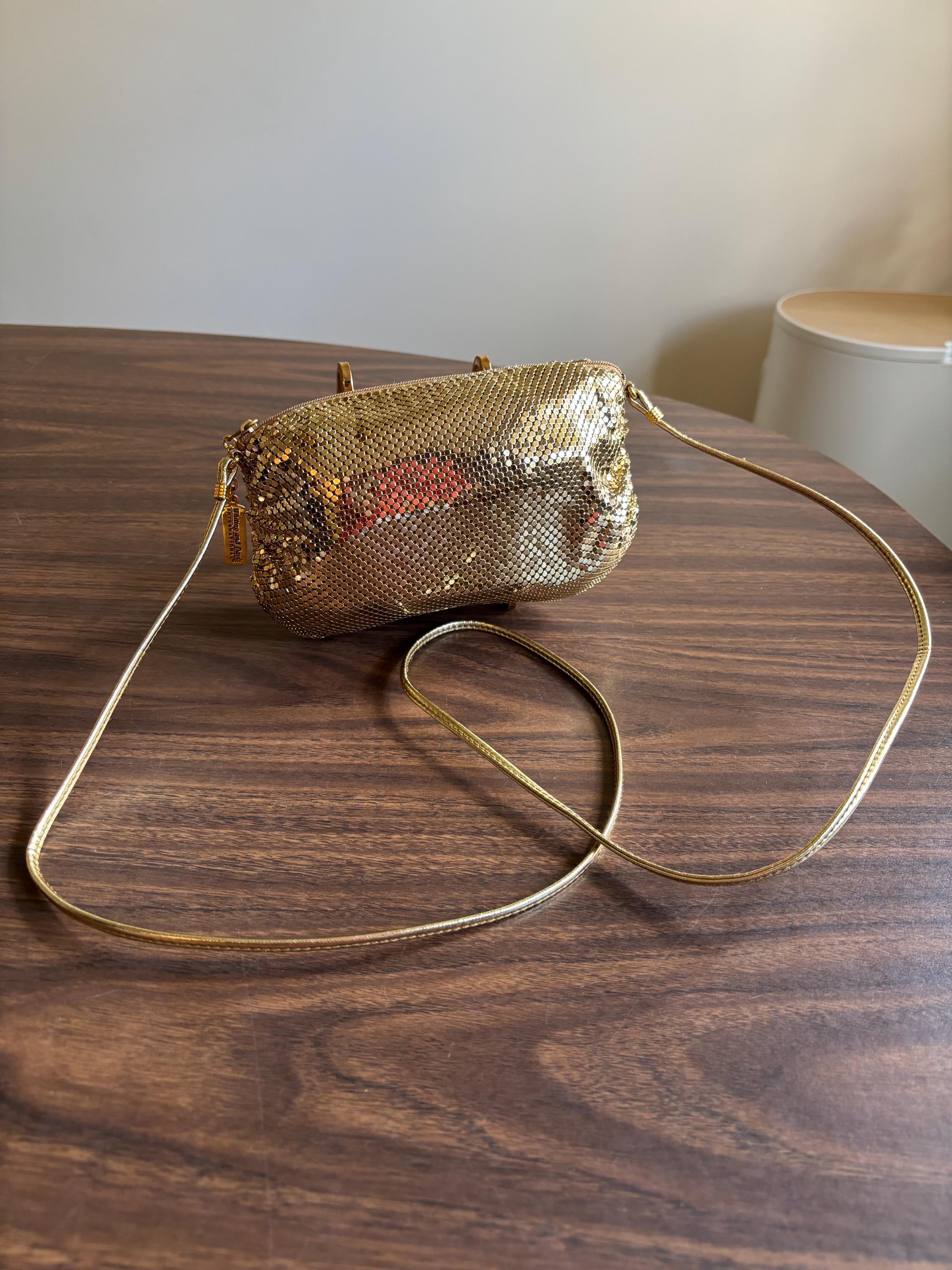 Whiting and Davis Gold Mesh Bag - Etsy