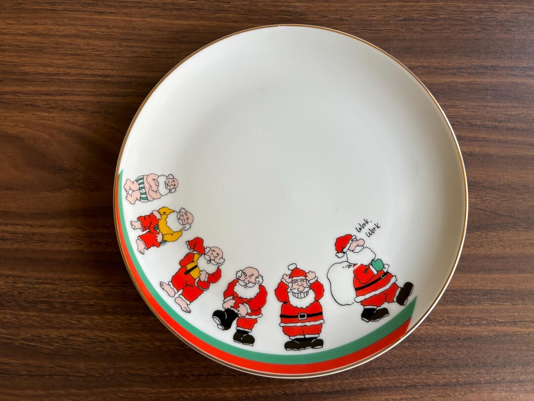 Vintage Santa Plates