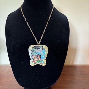 Vintage Enamel Cloisonné Pendant Necklace