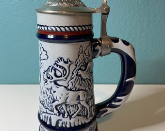 1976 Avon Rocky Mountain Goat Condor Stein Beer Mug in Decent Condition