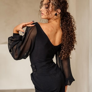 Сlassic bodysuit with open back