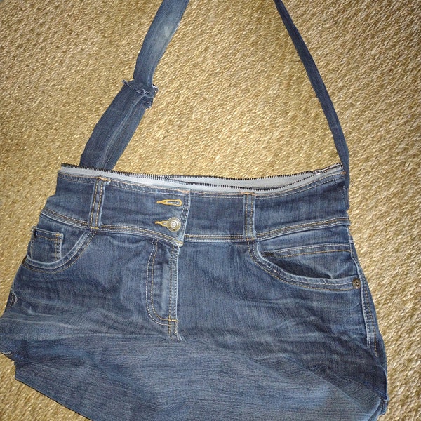 Sac à main en jean upcyclé