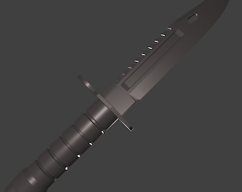 3D Print Model Replica of Leon Kennedy's Combat Knife from the Resident Evil 2 Remake - STL Format