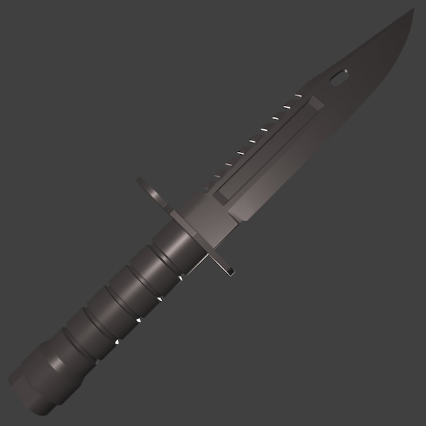 Réplica del modelo de impresión 3D del cuchillo de combate de Leon Kennedy del remake de Resident Evil 2 - Formato STL