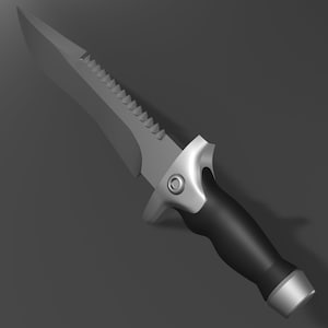 3D Print Model Replica of the Survival Knife from the 2002 Remake of Resident Evil - STL Format