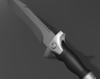 3D Print Model Replica of the Survival Knife from the 2002 Remake of Resident Evil - STL Format
