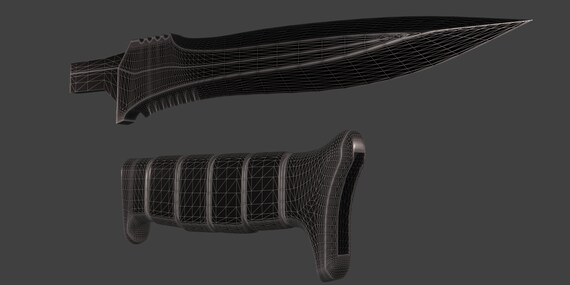 バイオハザード4のレオン・ケネディのナイフの3Dプリントモデル