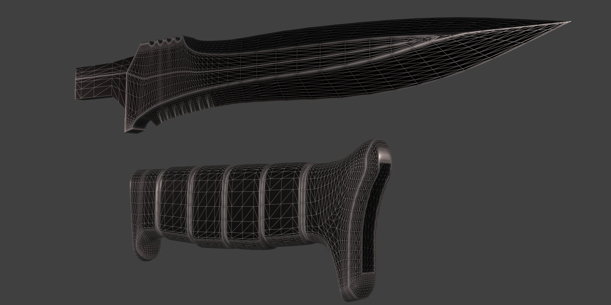 オリジナル版バイオハザード4のレオン・ケネディのナイフの3D