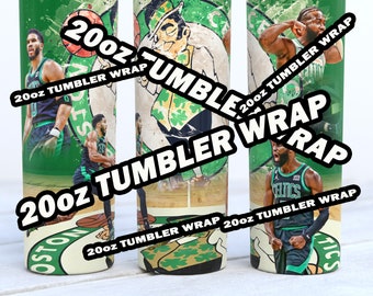Boston basketball | 20oz sublimation wrap | png file | 300 dpi high quality