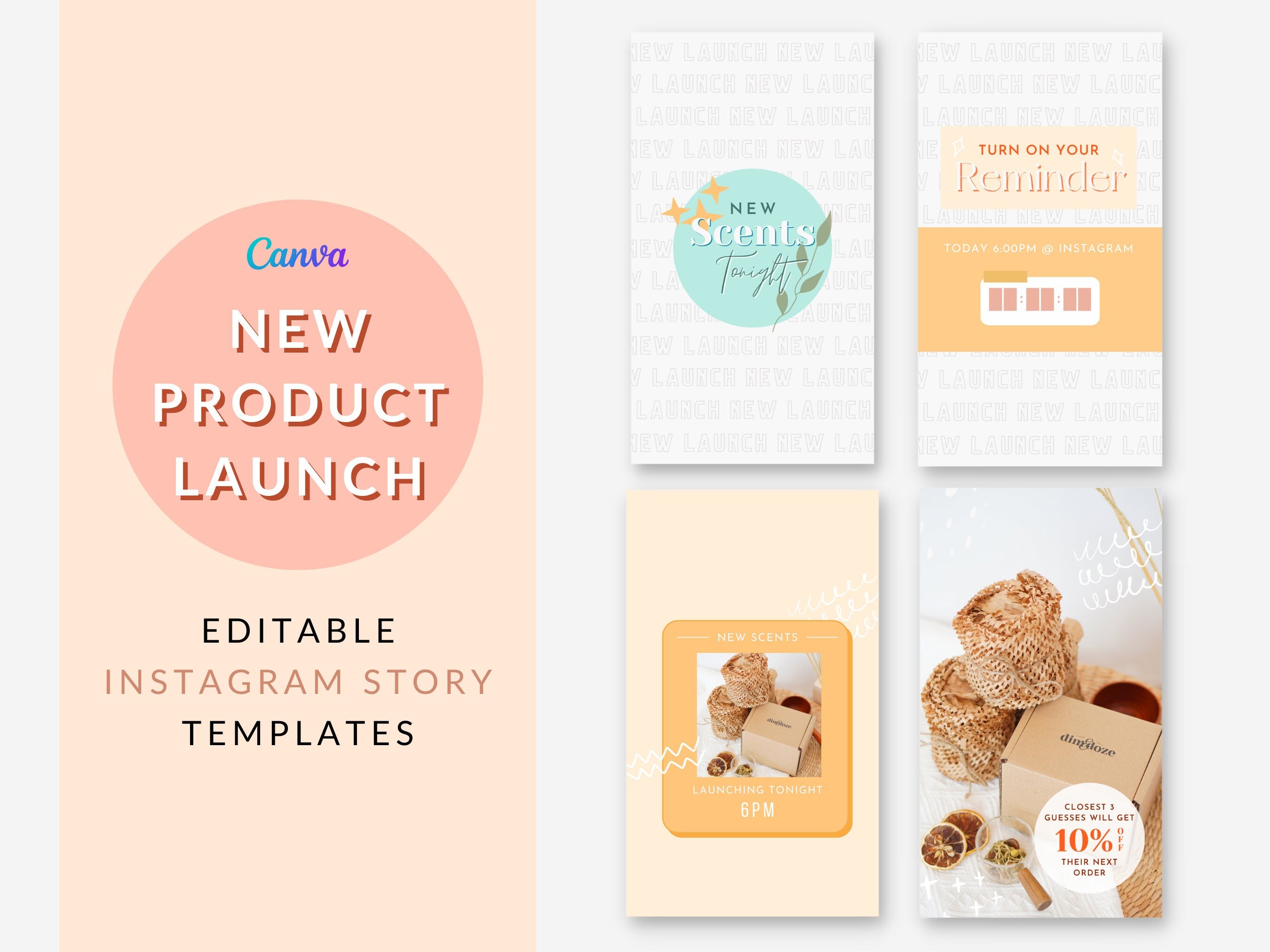 New Product Launch, Launching Soon - Editable Instagram IG Story Canva ...