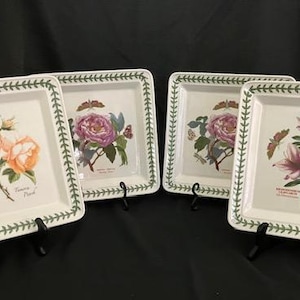 Botanic Garden by Portmeirion - Vier Vintage Speiseteller, quadratisch