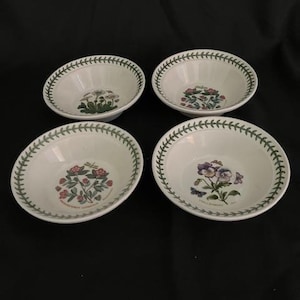Botanic Garden by Portmeirion - Vier Vintage Müslischalen
