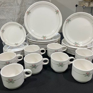 Syracuse SY269 by Syracuse China - RARE ESTATE SET - 32pcs of Vintage Syralite
