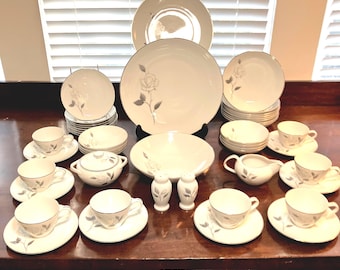 Enchanted Rose by Fine China of Japan -ESTATE SET- 55 Pcs of