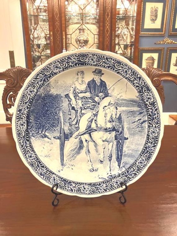 ベルギーBoch プレート Delfts Royal Sphinx by Boch Belgium - One Vintage Blue & White