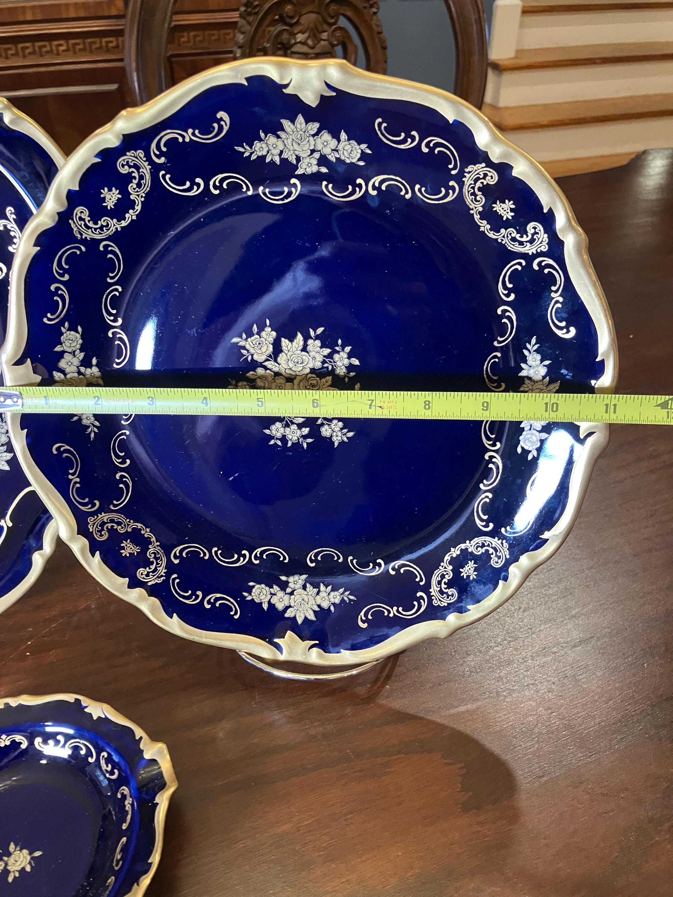 【Reichenbach】Echt Kobalt/コバルト/キャバレーディッシュ Reichenbach Echt Kobalt Germany -RARE- Three Pieces of Vintage