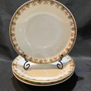 Schleiger 862B by Haviland Limoges - Three Vintage Coupe Soup Bowls