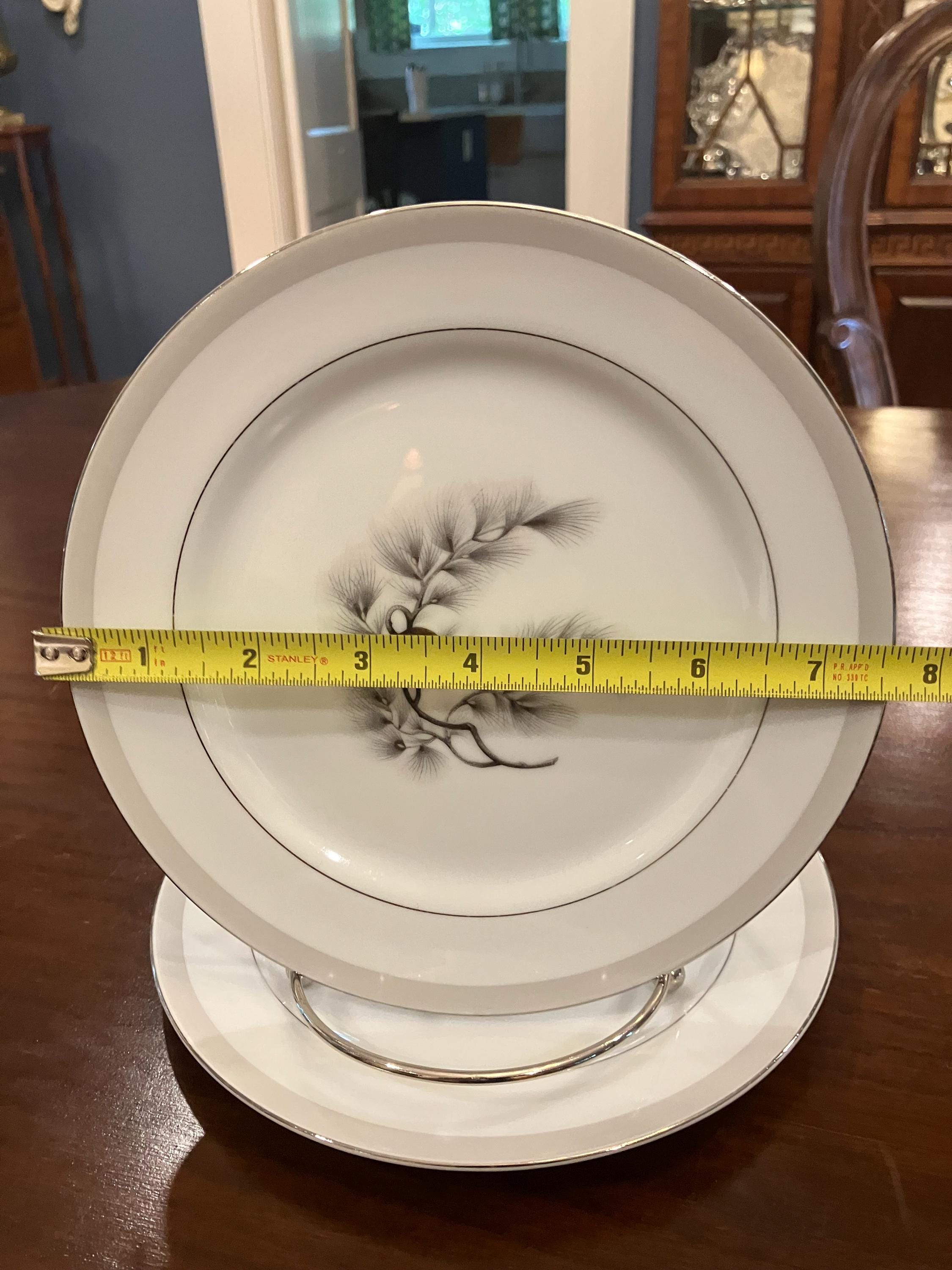 Silver Pine by Kent Japan - Seven Pieces of Vintage Dinnerware - Etsy