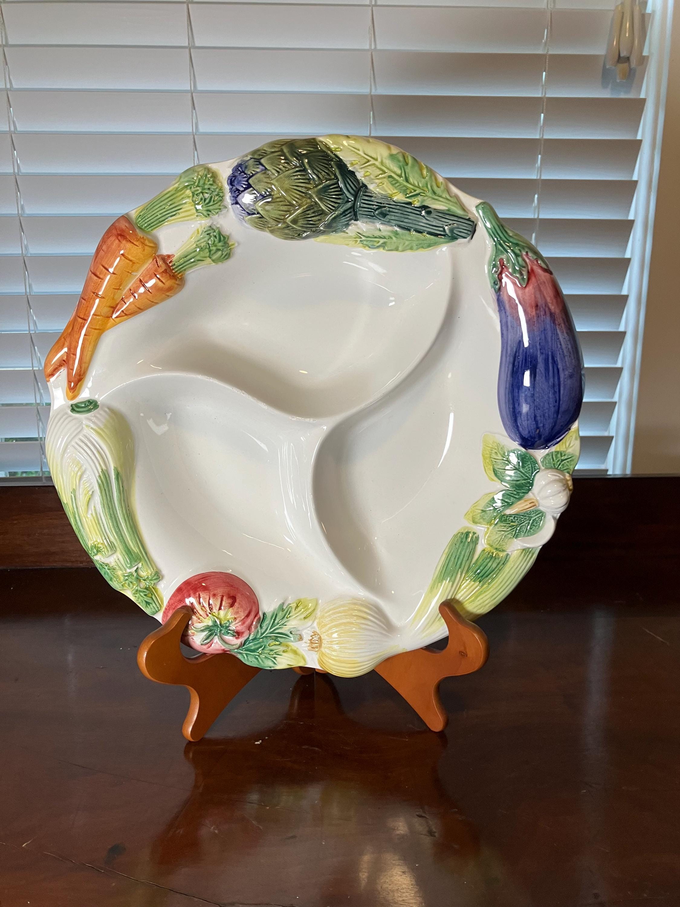 Bassano Italian Ceramic Hand Painted Three Part Artichoke Dish - Etsy
