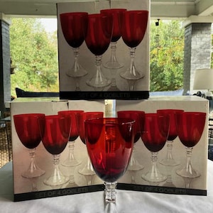 Veranda Ruby by Artland - Twelve Vintage Ruby All Purpose Goblets