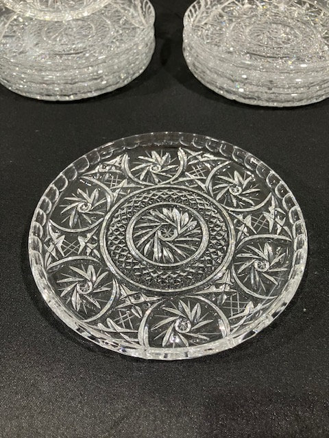 Pinwheel Vintage 24% Lead Cut Crystal Canape Plates - Etsy Canada