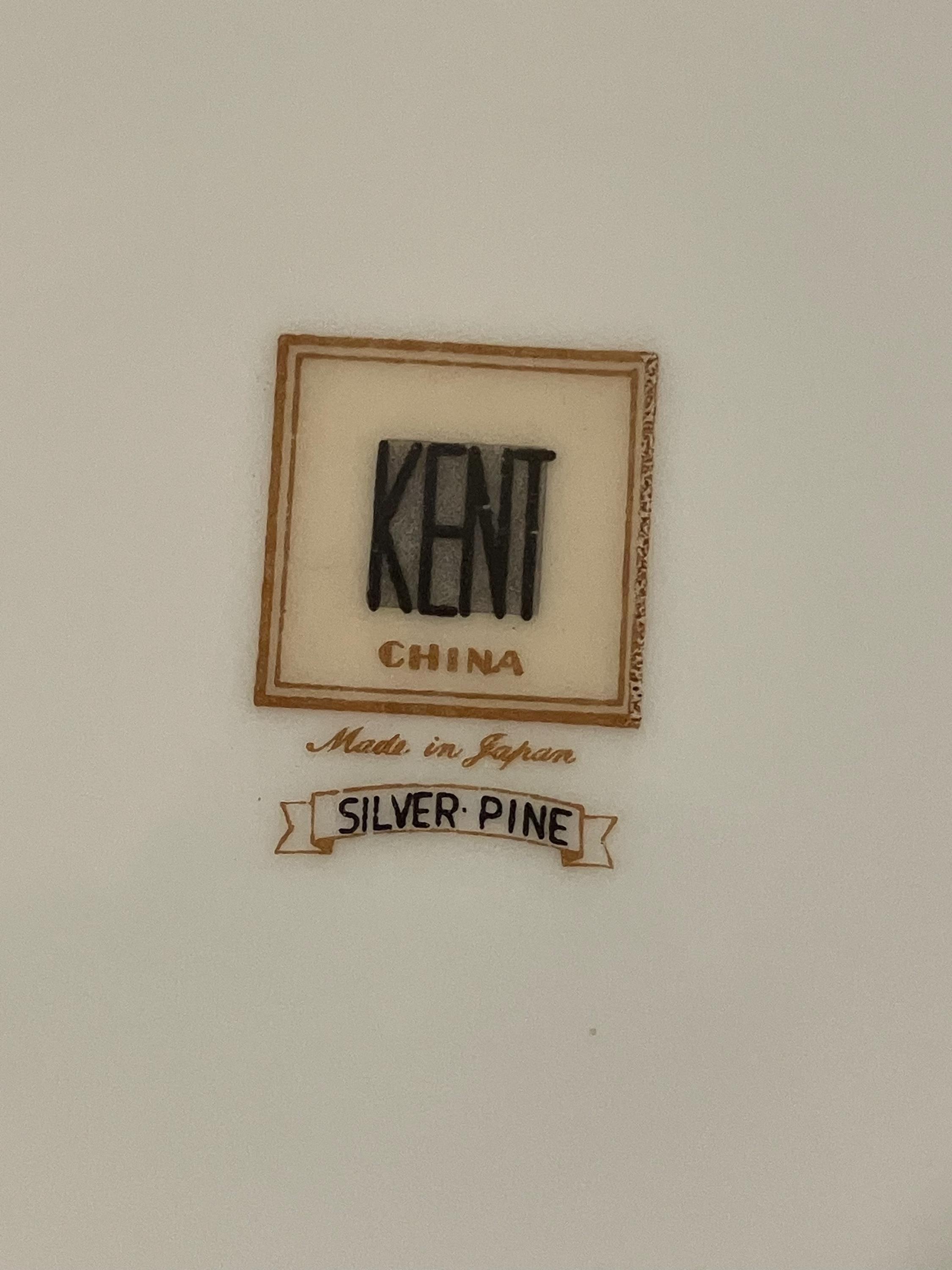 Silver Pine by Kent Japan - Seven Pieces of Vintage Dinnerware - Etsy