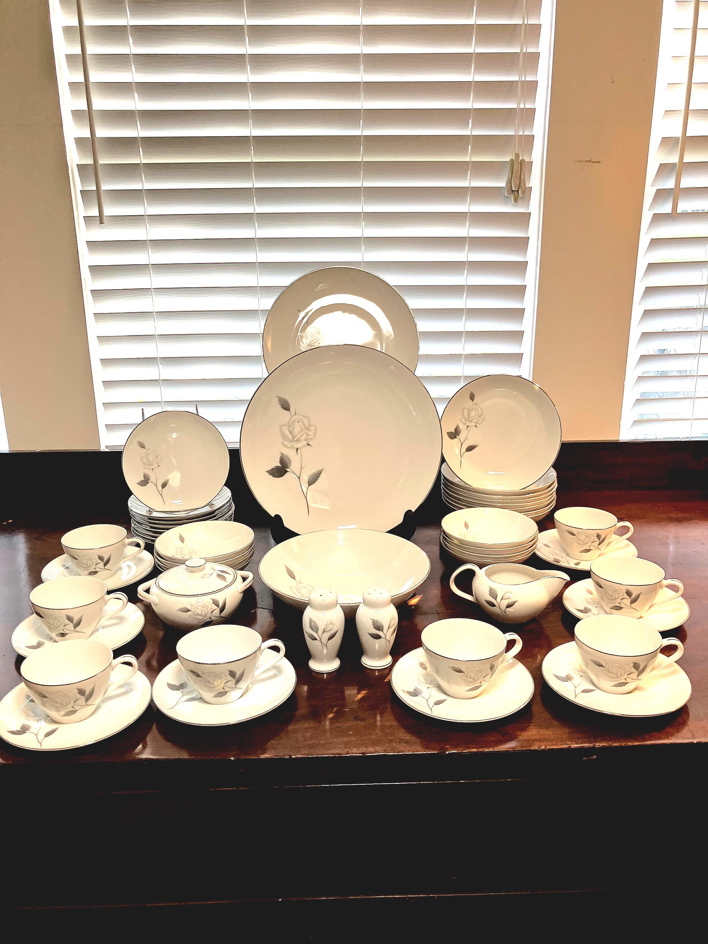 Enchanted Rose by Fine China of Japan -ESTATE SET- 55 Pcs of