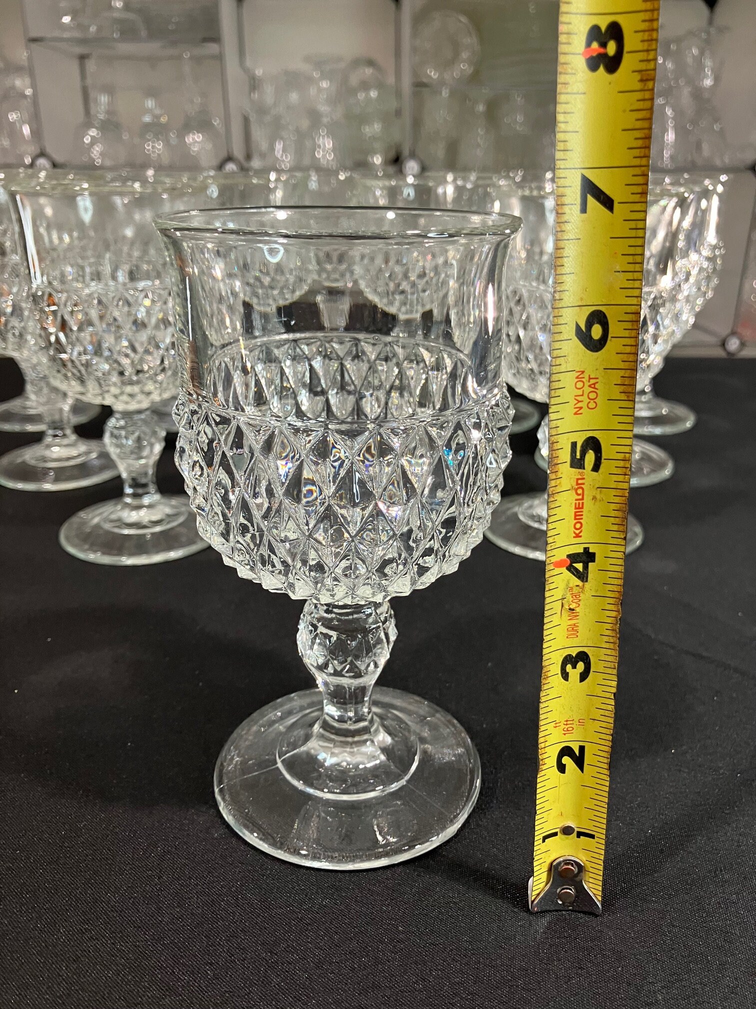 インディアナ・グラス・カンパニー製 ダイヤモンドポイント クリア