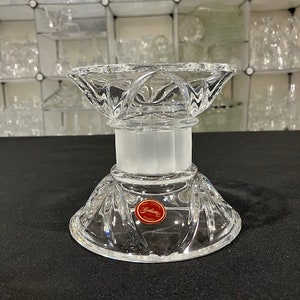 Marquette by Gorham Crystal - Vintage Reversible Crystal Candle Holder