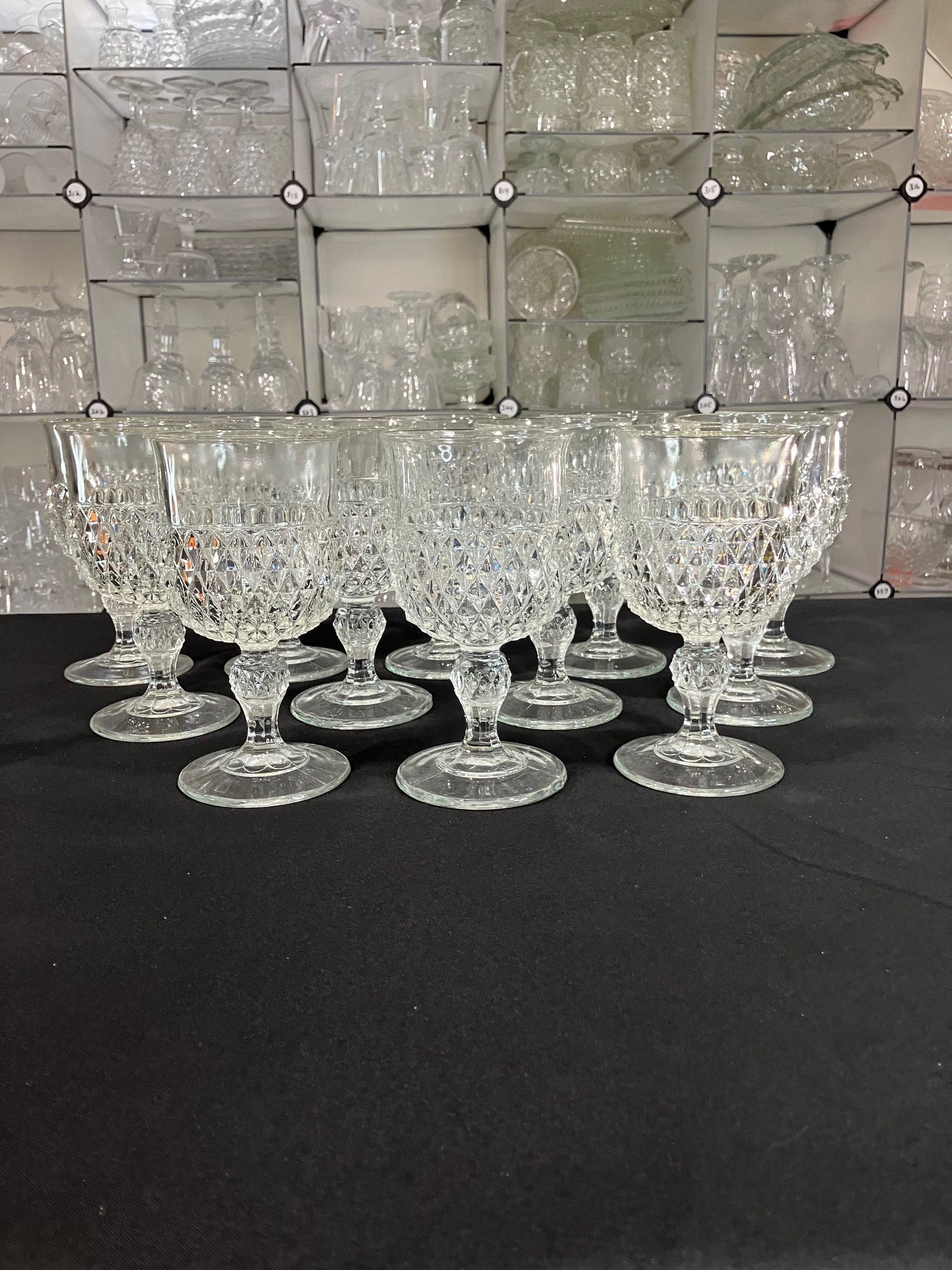 インディアナ・グラス・カンパニー製 ダイヤモンドポイント クリア