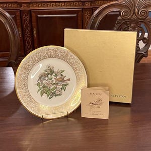 Boehm Birds by Lenox - One Vintage 1970&#39;s Wood Thrush Decorative Plate