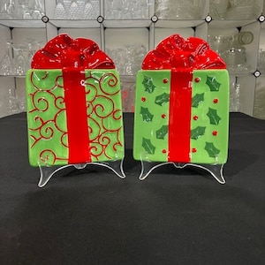 Kringle by Fitz & Floyd - Two Vintage Holiday Snack/Canape Plates