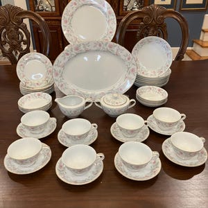 Shalimar by Valmont China - ESTATE SET - 52 Pieces of Vintage Dinnerware
