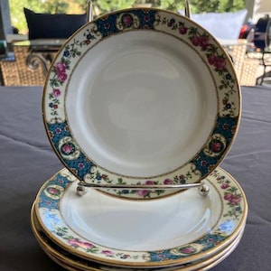 Homer Laughlin HCL1048 van Home Laughlin: vier vintage porseleinen broodborden