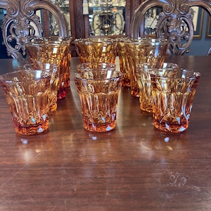 Perspective Amber by Noritake - 12 Pieces of Vintage Glassware