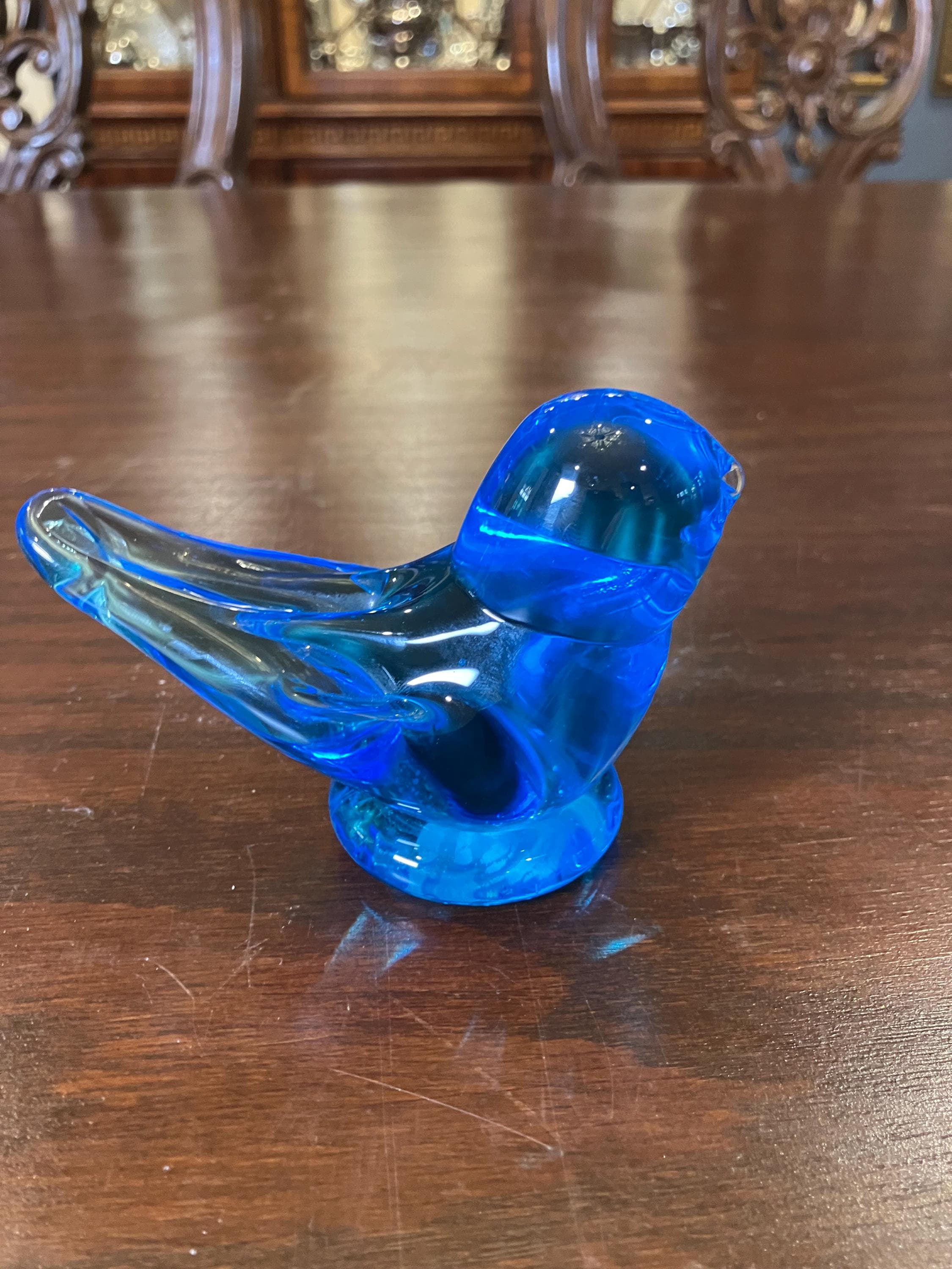 Sunny Day Bluebird by Leo Ward - One Vintage Blue Crystal Bluebird