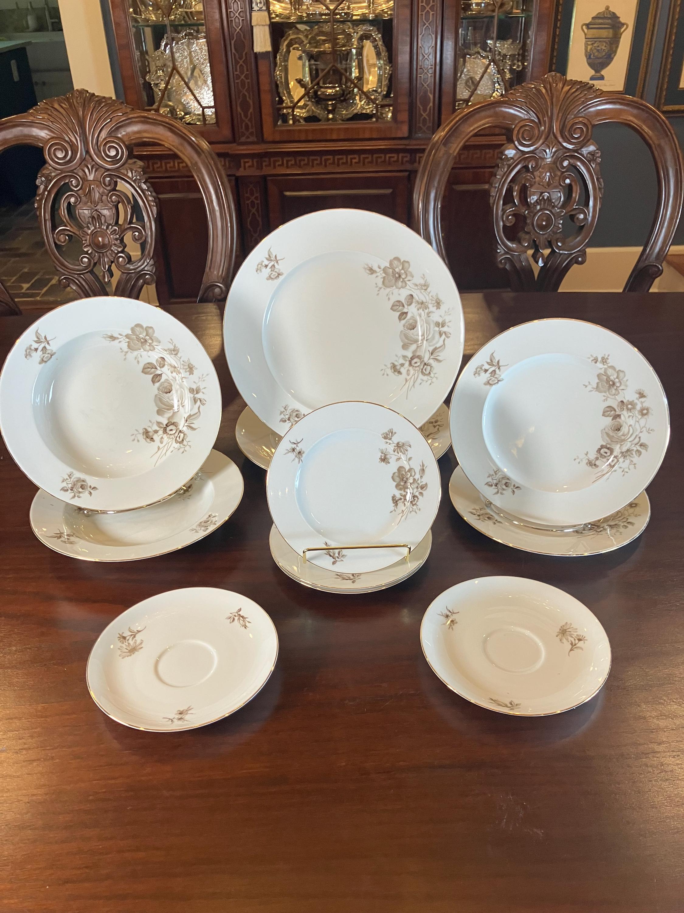 Twilight Rose by Johann Haviland - 11 Pieces of Vintage Dinnerware