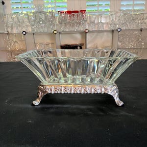 Fb Rogers Silver Co Crystal Bowl - Etsy