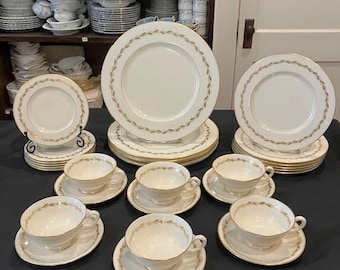 LENOX MONROE Dinnerware Bone China Service for 8 Made in USA - Etsy